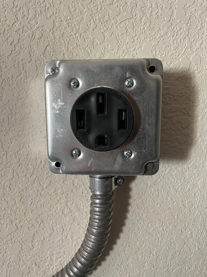NEMA 14-50 outlet installed for Electrical Panel Upgrade in Talent